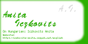 anita iczkovits business card